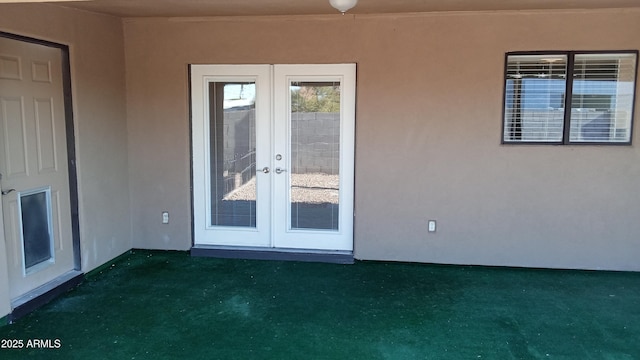 entrance to property with french doors