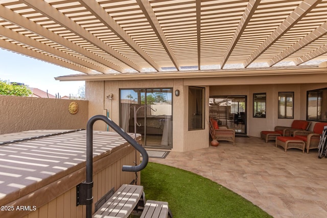 view of patio / terrace with fence