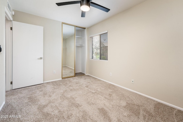 3324 S Parkside Dr, Tempe, AZ 85282 - unfurnished bedroom with carpet flooring, a closet, and ceiling fan