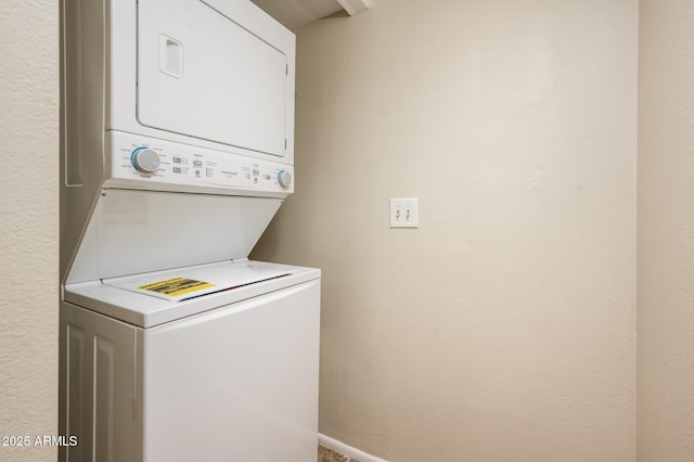 3324 S Parkside Dr, Tempe, AZ 85282 - washroom with estacked washer and dryer