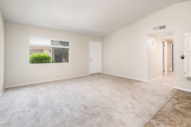 3324 S Parkside Dr, Tempe, AZ 85282 - carpeted spare room with vaulted ceiling and baseboards