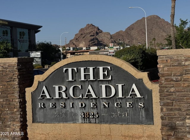 3825 E Camelback Rd Unit 152, Phoenix, AZ 85018 - community sign featuring a mountain view