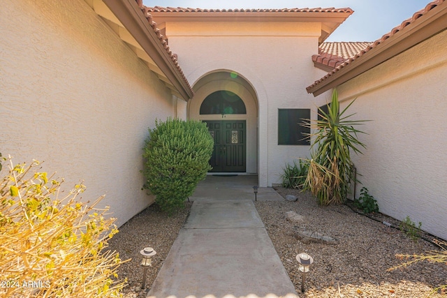 view of doorway to property