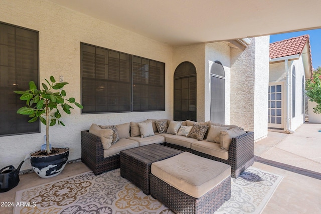 view of patio featuring outdoor lounge area