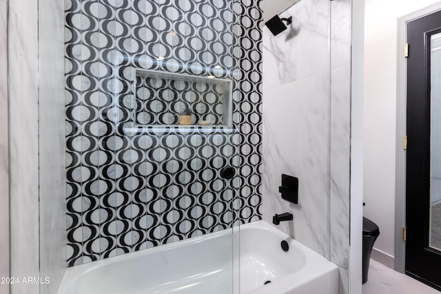 bathroom featuring washtub / shower combination