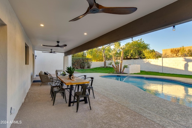 view of pool with a patio area