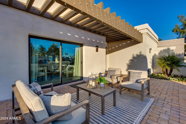 view of patio / terrace with an outdoor hangout area