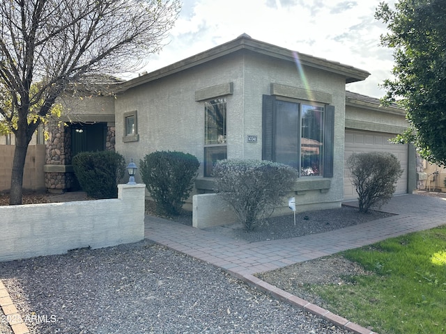 view of front facade with a garage