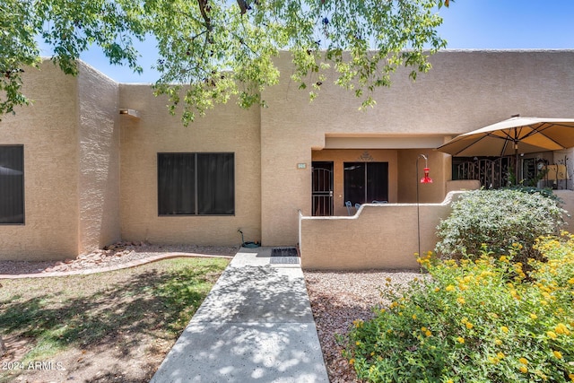 view of pueblo-style home