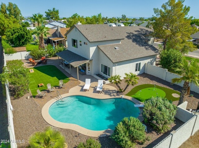 birds eye view of property