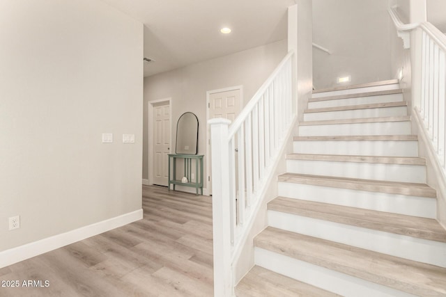 263 N Wilson Dr, Chandler, AZ 85225 - stairway with wood finished floors and recessed lighting