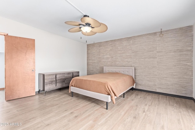17346 E Oro Grande Dr, Fountain Hills, AZ 85268 - bedroom with ceiling fan and wood finished floors