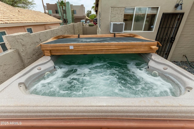 17346 E Oro Grande Dr, Fountain Hills, AZ 85268 - exterior space featuring an outdoor hot tub and cooling unit