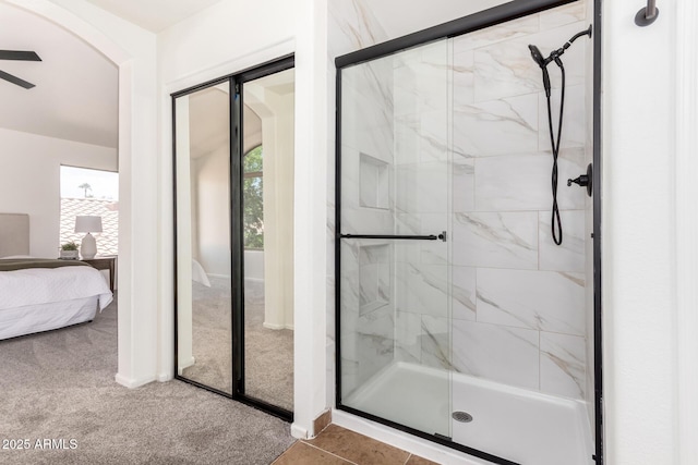 1698 E Barbarita Ave, Gilbert, AZ 85234 - ensuite bathroom featuring ensuite bath, a wealth of natural light, and a marble finish shower