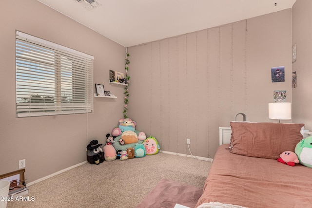 bedroom with carpet floors