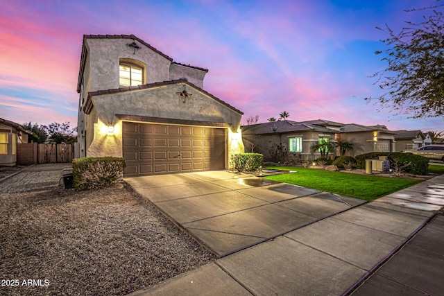 view of front of home featuring a garage