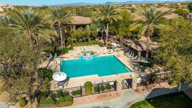 view of pool with a patio area