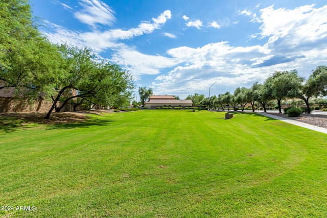 exterior space with a lawn