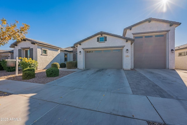 single story home with a garage