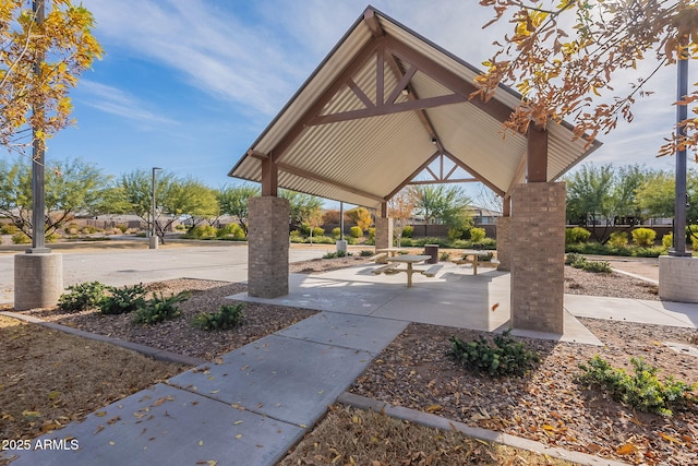 surrounding community with a gazebo