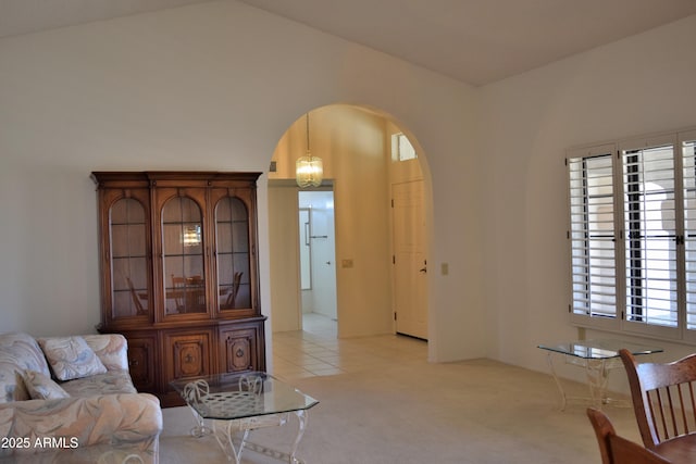 interior space featuring a healthy amount of sunlight and an inviting chandelier