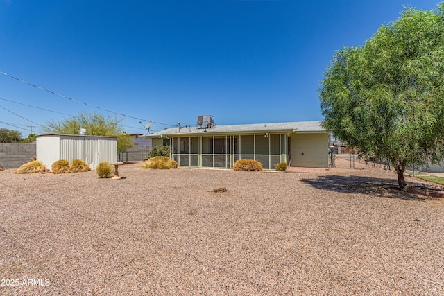 5309 E Butte St, Mesa, AZ 85205 - back of house with a sunroom