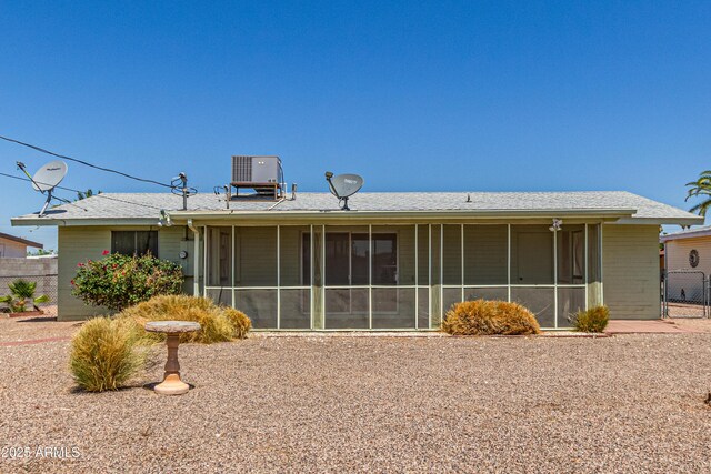 5309 E Butte St, Mesa, AZ 85205 - back of house with a sunroom