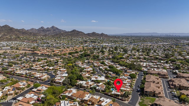 1023 E Sahuaro Dr, Phoenix, AZ 85020 - aerial view of property's location featuring a mountainous background and nearby suburban area