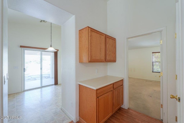 kitchen featuring decorative light fixtures