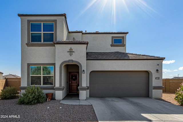 view of front of home featuring a garage