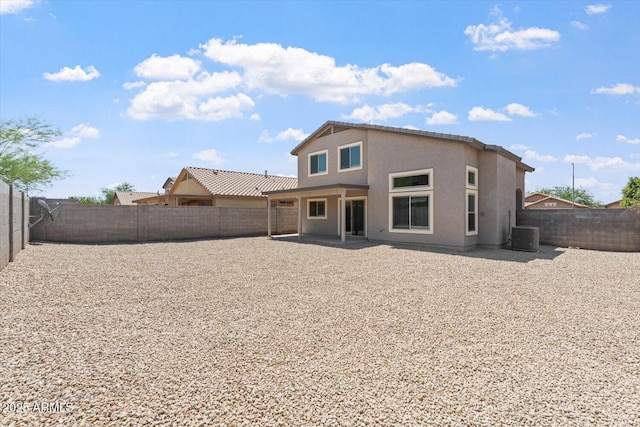 5420 W Grove St, Laveen, AZ 85339 - rear view of house with a fenced backyard, stucco siding, and a patio area