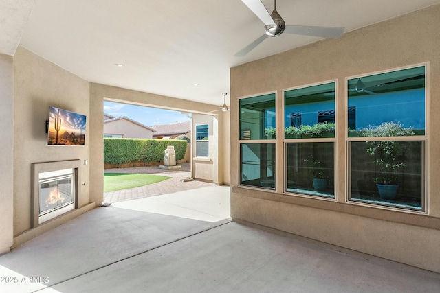 view of patio / terrace with ceiling fan