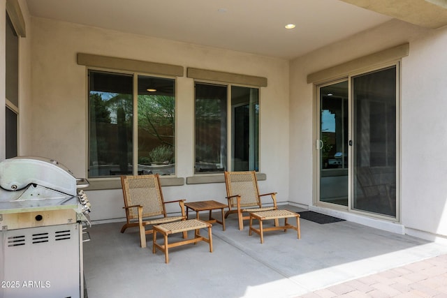 view of patio / terrace with a grill