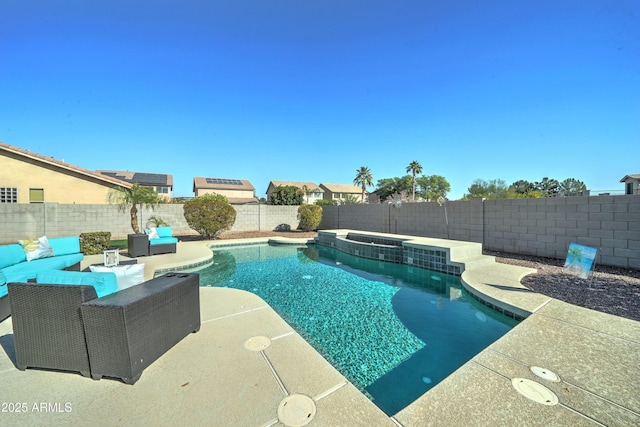 view of pool featuring an outdoor hangout area and a patio