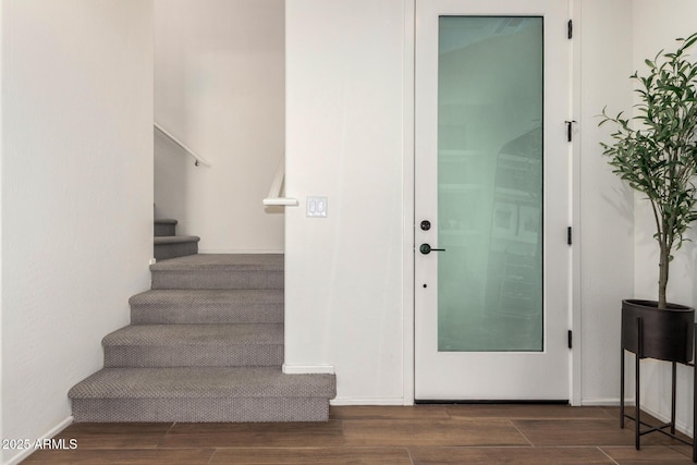 1250 N Abbey Ln Unit 206, Chandler, AZ 85226 - stairway with wood finished floors and baseboards