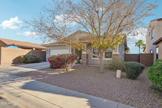 view of front of home featuring a garage