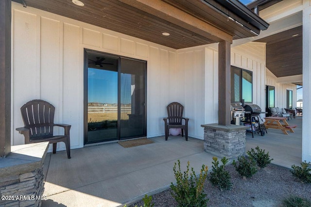 view of patio / terrace with area for grilling