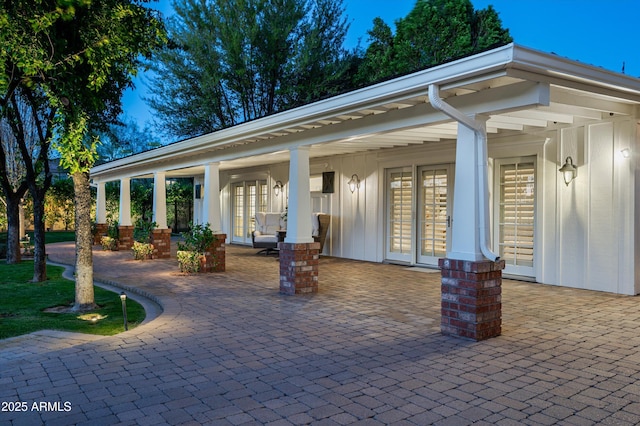 view of patio with french doors