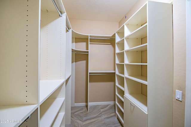 view of walk in closet