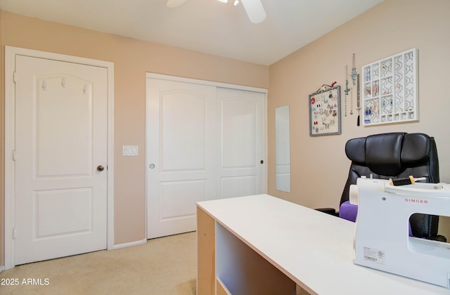 708 E Dry Creek Rd, San Tan Valley, AZ 85143 - office space with light carpet and ceiling fan