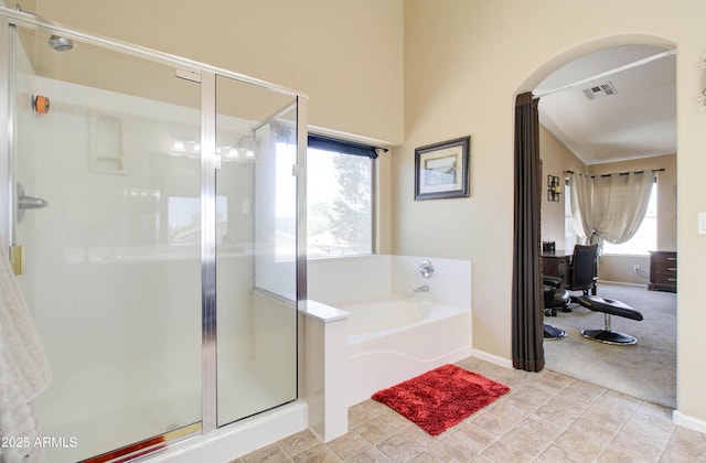 708 E Dry Creek Rd, San Tan Valley, AZ 85143 - full bath with a shower stall and a garden tub