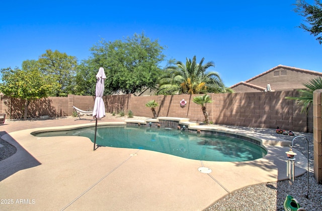 708 E Dry Creek Rd, San Tan Valley, AZ 85143 - view of swimming pool featuring a patio area and a fenced backyard