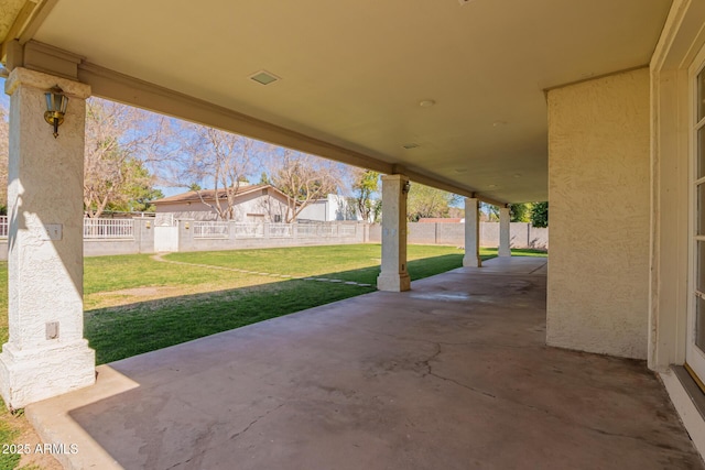 view of patio / terrace with a fenced backyard