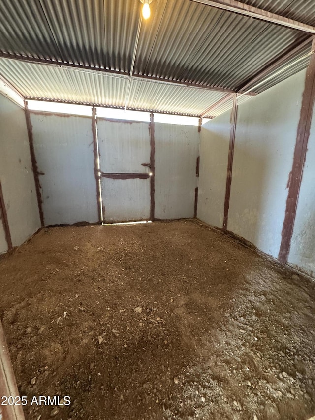 garage featuring metal wall