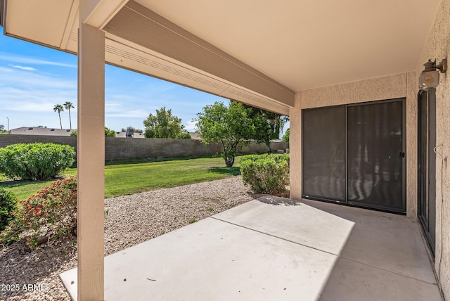 view of patio / terrace with a fenced backyard