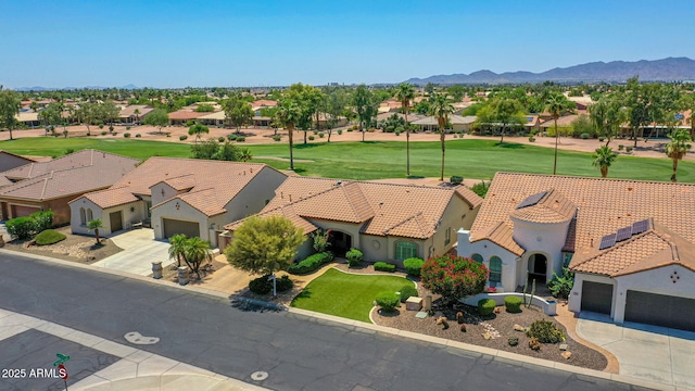 3702 N 160th Ave, Goodyear, AZ 85395 - aerial perspective of suburban area featuring a mountain backdrop and a golf course