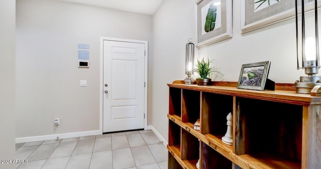 view of tiled entrance foyer