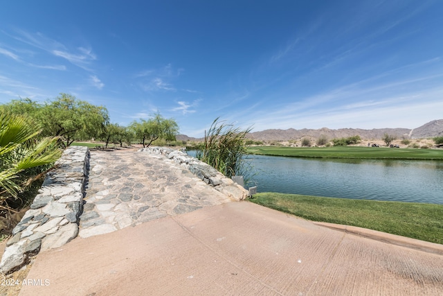 property view of water with a mountain view