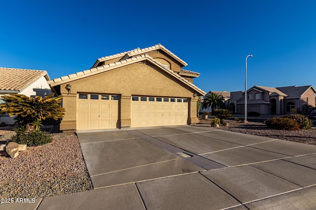 view of front facade with a garage