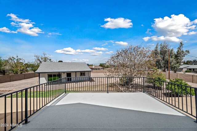 394 E Redfield Rd, Chandler, AZ 85225 - view of patio / terrace featuring an outbuilding